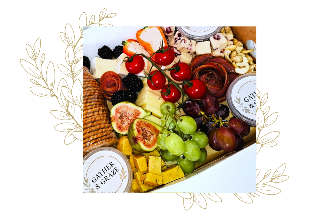 Charcuterie box artisan meats cheese figs crackers