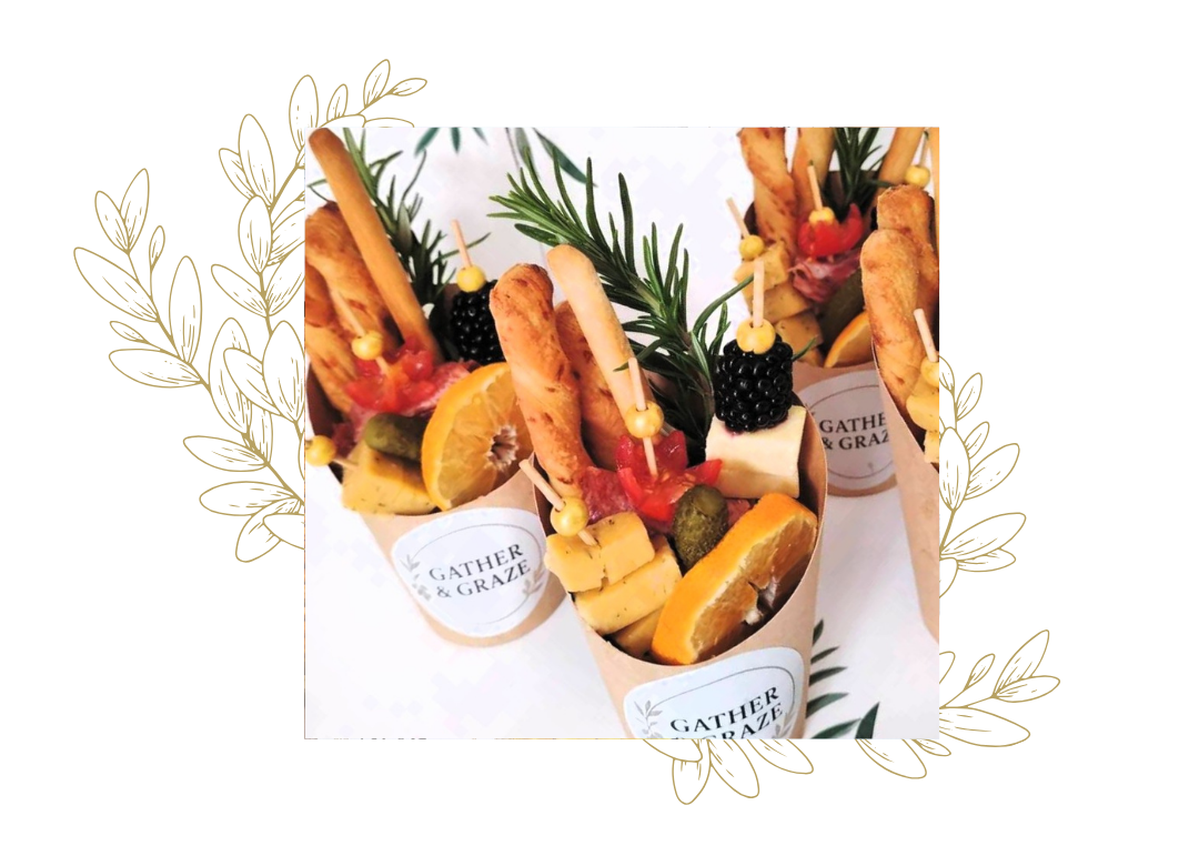 rustic charcuterie cups for events